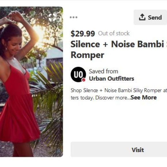 Silence and noise romper jumpsuit red large strap - Picture 5 of 7